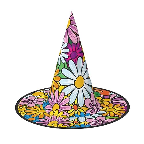SDFHU Cartoon-Hut mit süßem Blumendruck, Partyhut, Halloween, Karneval, Hexenhüte für Mottopartys, Cosplay, Urlaubsdekoration SDFHU Cartoon-Hut mit süßem Blumendruck, Partyhut, Halloween, Karneval, Hexenhüte für Mottopartys, Cosplay, Urlaubsdekoration von SDFHU