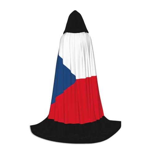 SDFHU Flagge der Tschechischen Republik, Druck, Karneval, Thema, Dekoration, Kapuzenumhang für Hexenkostüm, Vampir, Rollenspiel, Halloween von SDFHU
