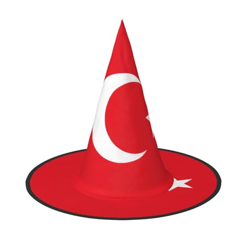 SDFHU Flagge der Türkei Druck Party Hut Halloween Karneval Hexen Hüte für Mottopartys Cosplay Urlaub Dekor von SDFHU