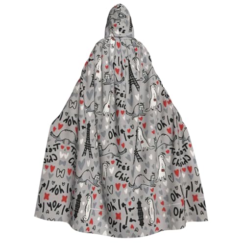 SDFHU Französisches Modell, Frettchen-Druck, Karneval, stilvoller Umhang mit Kapuze, für Cosplay, Maskerade, Bälle und Themenveranstaltungen SDFHU Französisches Modell, Frettchen-Druck, Karneval, stilvoller Umhang mit Kapuze, für Cosplay, Maskerade, Bälle und Themenveranstaltungen von SDFHU