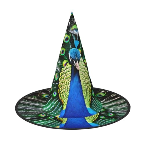 SDFHU Frischer Pfauen-Druck, Partyhut, Halloween, Karneval, Hexenhüte für Mottopartys, Cosplay, Urlaubsdekoration SDFHU Frischer Pfauen-Druck, Partyhut, Halloween, Karneval, Hexenhüte für Mottopartys, Cosplay, Urlaubsdekoration von SDFHU