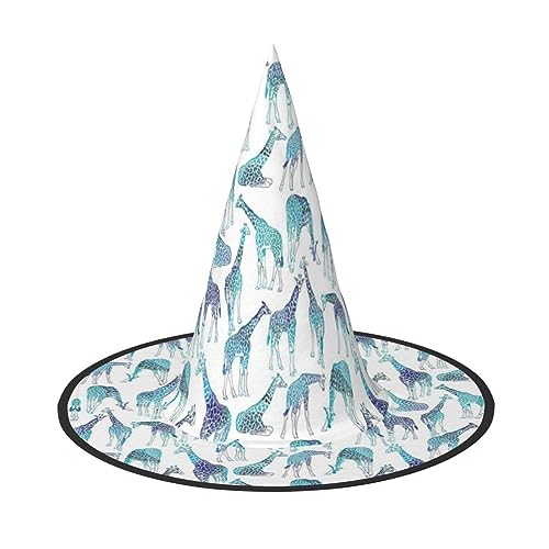 SDFHU Giraffenmuster Druck Party Hut Halloween Karneval Hexen Hüte für Mottopartys Cosplay Urlaub Dekor von SDFHU