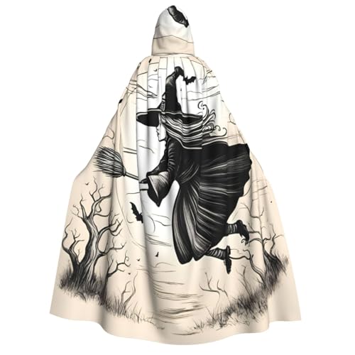 SDFHU Halloween Hexe fliegender Druck Karneval Stilvoller Umhang mit Kapuze Umhang für Cosplay Maskerade Bälle und Themenveranstaltungen SDFHU Halloween Hexe fliegender Druck Karneval Stilvoller Umhang mit Kapuze Umhang für Cosplay Maskerade Bälle und Themenveranstaltungen von SDFHU