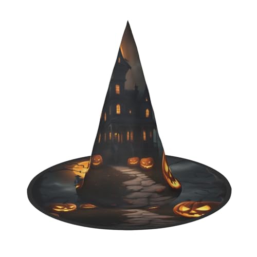 SDFHU Halloween Horror Print Party Hut Halloween Karneval Hexen Hüte für Mottopartys Cosplay Urlaub Dekor von SDFHU