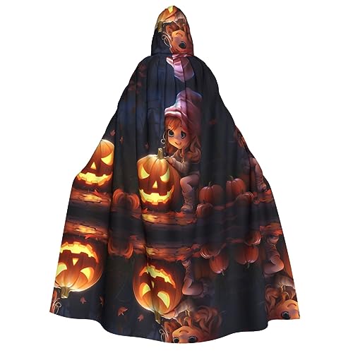 SDFHU Halloween-Umhang mit süßem Kürbisdruck, Karneval, stilvoller Umhang mit Kapuze für Cosplay, Maskerade, Bälle und Themenveranstaltungen SDFHU Halloween-Umhang mit süßem Kürbisdruck, Karneval, stilvoller Umhang mit Kapuze für Cosplay, Maskerade, Bälle und Themenveranstaltungen von SDFHU