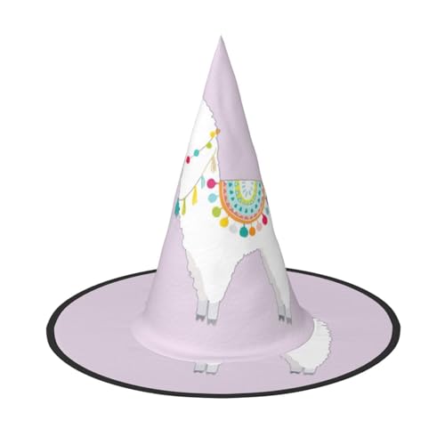 SDFHU Lama-Print Partyhut Halloween Karneval Hexen Hüte für Mottopartys Cosplay Urlaub Dekor von SDFHU