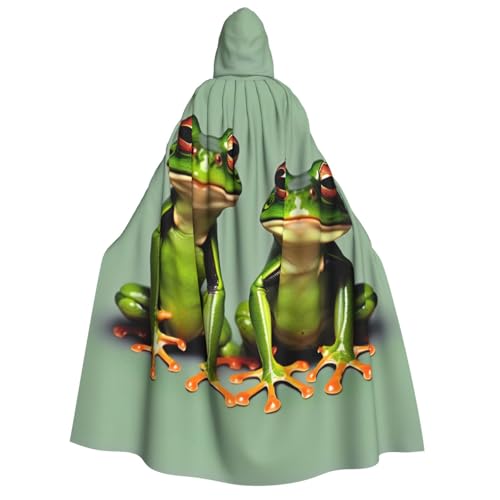 SDFHU Lustiger grüner Frösche, 1 Druck, Karneval, stilvoller Umhang mit Kapuze, Umhang für Cosplay, Maskerade, Bälle und Themenveranstaltungen SDFHU Lustiger grüner Frösche, 1 Druck, Karneval, stilvoller Umhang mit Kapuze, Umhang für Cosplay, Maskerade, Bälle und Themenveranstaltungen von SDFHU