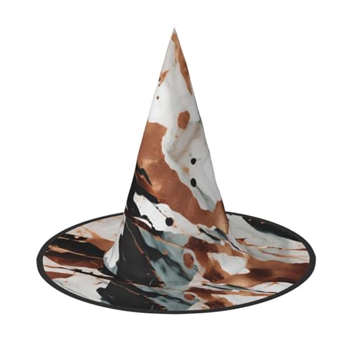 SDFHU Marmor-Textur, Kupferspritzer-Druck, Partyhut, Halloween, Karneval, Hexenhüte für Mottopartys, Cosplay, Urlaubsdekoration SDFHU Marmor-Textur, Kupferspritzer-Druck, Partyhut, Halloween, Karneval, Hexenhüte für Mottopartys, Cosplay, Urlaubsdekoration von SDFHU