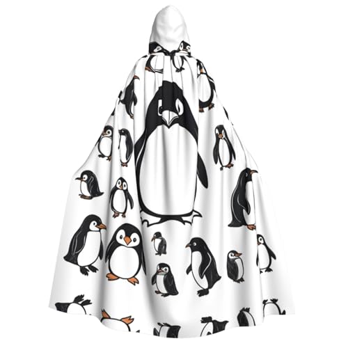 SDFHU Niedlicher Pinguin-Druck, Karneval, stilvoller Umhang mit Kapuze für Cosplay, Maskerade, Bälle und Themenveranstaltungen SDFHU Niedlicher Pinguin-Druck, Karneval, stilvoller Umhang mit Kapuze für Cosplay, Maskerade, Bälle und Themenveranstaltungen von SDFHU
