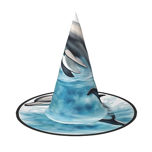 SDFHU Ozean-Delphin-Blick auf dich, Partyhut, Halloween, Karneval, Hexenhüte für Mottopartys, Cosplay, Urlaubsdekoration SDFHU Ozean-Delphin-Blick auf dich, Partyhut, Halloween, Karneval, Hexenhüte für Mottopartys, Cosplay, Urlaubsdekoration von SDFHU