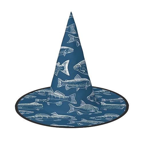 SDFHU Ozeanfische Druck Party Hut Halloween Karneval Hexen Hüte für Mottopartys Cosplay Urlaub Dekor SDFHU Ozeanfische Druck Party Hut Halloween Karneval Hexen Hüte für Mottopartys Cosplay Urlaub Dekor von SDFHU