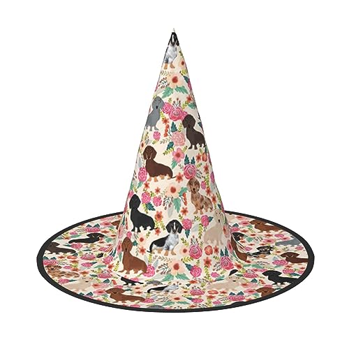 SDFHU Partyhut mit Dackel-Druck, Halloween, Karneval, Hexenhüte für Mottopartys, Cosplay, Urlaubsdekoration SDFHU Partyhut mit Dackel-Druck, Halloween, Karneval, Hexenhüte für Mottopartys, Cosplay, Urlaubsdekoration von SDFHU