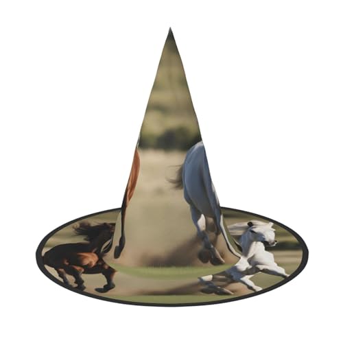 SDFHU Partyhut mit laufenden Pferden, Halloween, Karneval, Hexenhüte für Mottopartys, Cosplay, Urlaubsdekoration SDFHU Partyhut mit laufenden Pferden, Halloween, Karneval, Hexenhüte für Mottopartys, Cosplay, Urlaubsdekoration von SDFHU