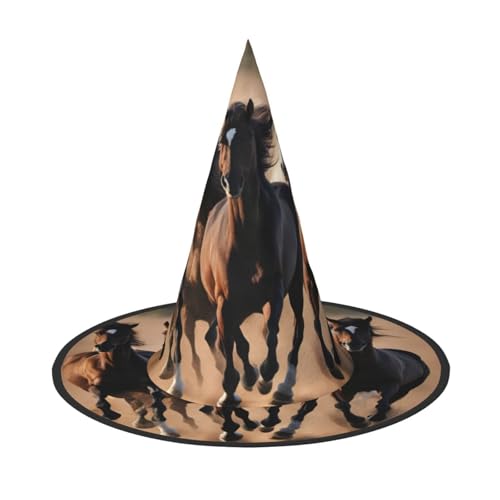 SDFHU Partyhut mit laufenden Pferden, Halloween, Karneval, Hexenhüte für Mottopartys, Cosplay, Urlaubsdekoration SDFHU Partyhut mit laufenden Pferden, Halloween, Karneval, Hexenhüte für Mottopartys, Cosplay, Urlaubsdekoration von SDFHU