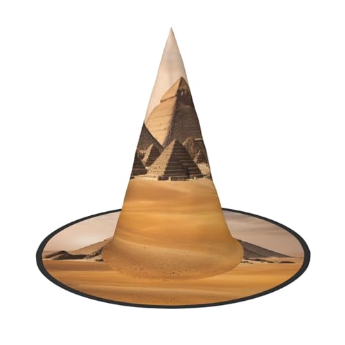 SDFHU Pyramiden von Ägypten Druck Party Hut Halloween Karneval Hexen Hüte für Mottopartys Cosplay Urlaub Dekor von SDFHU