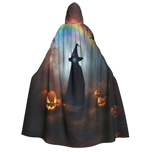 SDFHU Regenbogen-Hexenhut für Halloween, Spinnen-Druck, Karneval, stilvoller Umhang mit Kapuze, für Cosplay, Maskerade, Bälle und Themenveranstaltungen SDFHU Regenbogen-Hexenhut für Halloween, Spinnen-Druck, Karneval, stilvoller Umhang mit Kapuze, für Cosplay, Maskerade, Bälle und Themenveranstaltungen von SDFHU