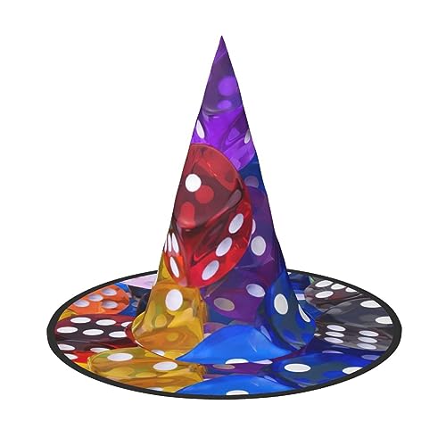 SDFHU Spiele Würfel Set Druck Party Hut Halloween Karneval Hexen Hüte für Mottopartys Cosplay Urlaub Dekor SDFHU Spiele Würfel Set Druck Party Hut Halloween Karneval Hexen Hüte für Mottopartys Cosplay Urlaub Dekor von SDFHU