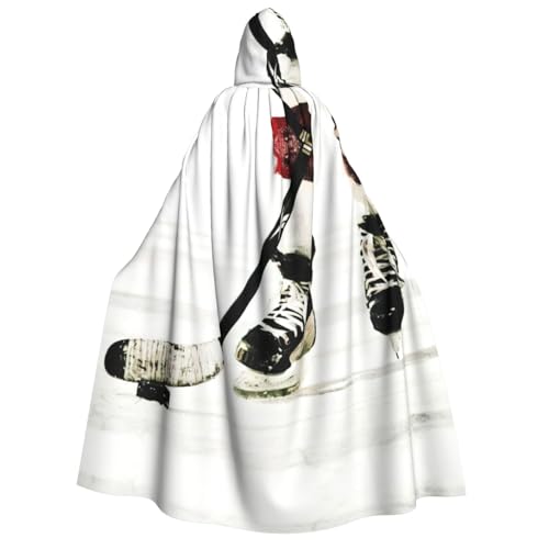 SDFHU Stilvoller Umhang mit Eishockey-Muster, mit Kapuze, für Cosplay, Maskerade, Bälle und Themenveranstaltungen SDFHU Stilvoller Umhang mit Eishockey-Muster, mit Kapuze, für Cosplay, Maskerade, Bälle und Themenveranstaltungen von SDFHU