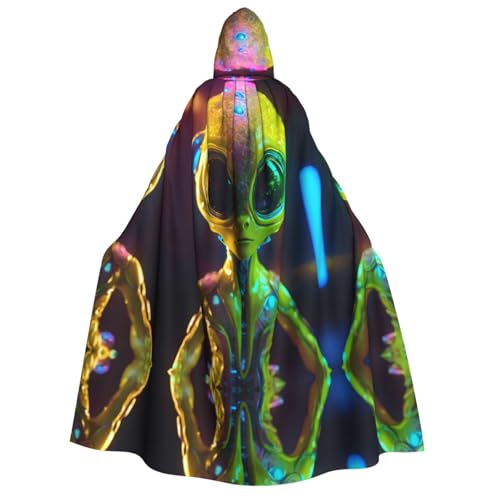 SDFHU Stilvoller Umhang mit Kapuze und Alien-Planeten-Druck, für Cosplay, Maskerade, Bälle und Themenveranstaltungen SDFHU Stilvoller Umhang mit Kapuze und Alien-Planeten-Druck, für Cosplay, Maskerade, Bälle und Themenveranstaltungen von SDFHU