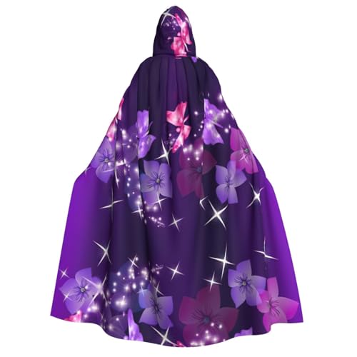 SDFHU Stilvoller Umhang mit Kapuze und Schmetterlingsaufdruck, für Cosplay, Maskerade, Bälle und Themenveranstaltungen SDFHU Stilvoller Umhang mit Kapuze und Schmetterlingsaufdruck, für Cosplay, Maskerade, Bälle und Themenveranstaltungen von SDFHU