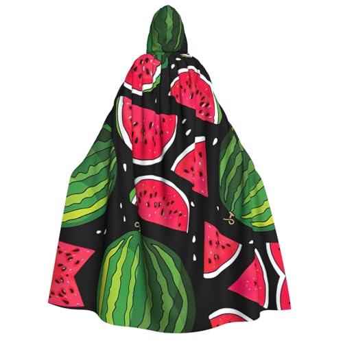 SDFHU Stilvoller Umhang mit Kapuze und Wassermelonen-Druck, für Cosplay, Maskerade, Bälle und Themenveranstaltungen SDFHU Stilvoller Umhang mit Kapuze und Wassermelonen-Druck, für Cosplay, Maskerade, Bälle und Themenveranstaltungen von SDFHU