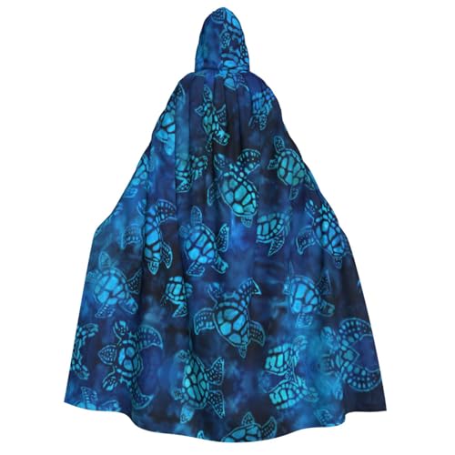 SDFHU Stilvoller Umhang mit Meeresschildkröte, blauer Druck, für Cosplay, Maskerade, Bälle und Themenveranstaltungen SDFHU Stilvoller Umhang mit Meeresschildkröte, blauer Druck, für Cosplay, Maskerade, Bälle und Themenveranstaltungen von SDFHU