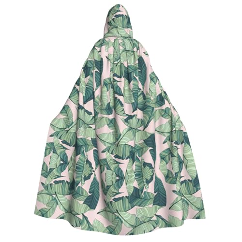 SDFHU Stilvoller Umhang mit grünen Palmenblättern, rosa Druck, für Karneval, Cosplay, Maskerade, Bälle und Themenveranstaltungen SDFHU Stilvoller Umhang mit grünen Palmenblättern, rosa Druck, für Karneval, Cosplay, Maskerade, Bälle und Themenveranstaltungen von SDFHU