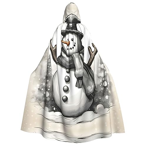 SDFHU Weihnachtlicher Schneemann-Umhang mit 1 Druck, Karneval, stilvoller Umhang mit Kapuze für Cosplay, Maskerade, Bälle und Themenveranstaltungen SDFHU Weihnachtlicher Schneemann-Umhang mit 1 Druck, Karneval, stilvoller Umhang mit Kapuze für Cosplay, Maskerade, Bälle und Themenveranstaltungen von SDFHU