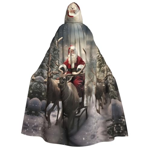 Stilvoller Umhang mit Kapuze, Weihnachtsmann-Druck, für Cosplay, Maskerade, Bälle und Themenveranstaltungen Stilvoller Umhang mit Kapuze, Weihnachtsmann-Druck, für Cosplay, Maskerade, Bälle und Themenveranstaltungen von SDFHU
