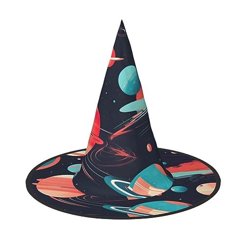 Weltraumplaneten Druck Party Hut Halloween Karneval Hexen Hüte für Mottopartys Cosplay Urlaub Dekor Weltraumplaneten Druck Party Hut Halloween Karneval Hexen Hüte für Mottopartys Cosplay Urlaub Dekor von SDFHU