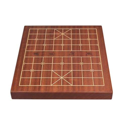 Chinesisches Schach aus Holz, Xiangqi-Schachbrett, Desktop-Brettspiel, Multi-Game for Familienfeiern und Outdoor(17.7 x 15.9 x 1.4in) von SDFSDE