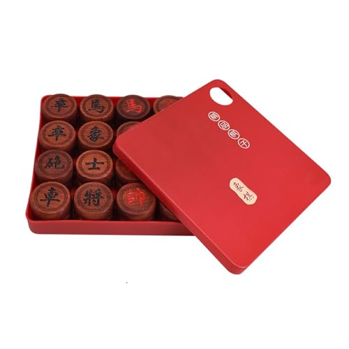 Chinesisches Schachspiel mit Rosenholzfiguren und Lederschachbrett, traditionelles Xiangqi, klassisches pädagogisches Strategie-Brettspiel for 2 Spieler von SDFSDE
