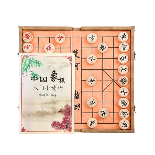 Xiangqi aus Buchenholz mit faltbarem Schachbrett, tragbares chinesisches Schachspiel, Desktop-Strategie-Brettspiele for Familienfeiern(A,5.8cm/2.3in) von SDFSDE