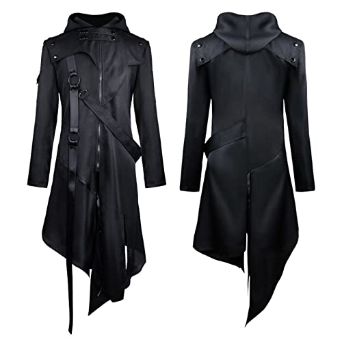 Steampunk Herren Mittelalter Kostüm - Gothic Mantel Herren mit Kapuze Vintage Jacke Gehrock Viktorianische Smoking Große Größen Faschingskostüme Männer Karneval Halloween Kostüm Cosplay Verkleidung Steampunk Herren Mittelalter Kostüm - Gothic Mantel Herren mit Kapuze Vintage Jacke Gehrock Viktorianische Smoking Große Größen Faschingskostüme Männer Karneval Halloween Kostüm Cosplay Verkleidung von SDGR