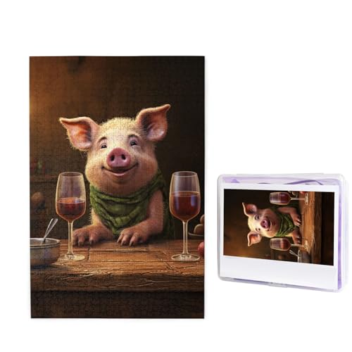 Puzzle für Erwachsene, 1000 Teile, personalisierte Holzpuzzle, lustig, herausfordernd, Puzzle, Kunstwerk für Familie, Hochzeit, Geburtstag, Abschlussfeier, Geschenke (74,9 x 50 cm) von SDTYKHJ
