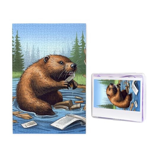 Puzzle für Erwachsene, 1000 Teile, personalisierte Holzpuzzle, lustig, herausfordernd, Puzzle, Kunstwerk für Familie, Hochzeit, Geburtstag, Abschlussfeier, Geschenke (74,9 x 50 cm) von SDTYKHJ