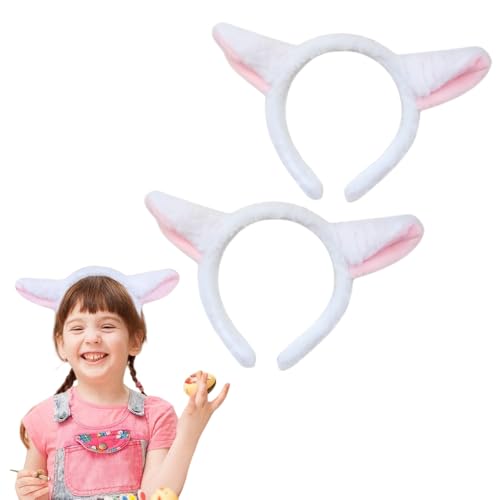 SDXCJY 2 x Tier-Stirnbänder mit Schafsohren auf Stirnband, schöne Tierohren, Stirnband, Erwachsene, Damen, Kinder, Stirnbänder für Herren, Junggesellinnenabschied, Kostüm, Bauernhof, Plüsch-Esel, Kuh, SDXCJY 2 x Tier-Stirnbänder mit Schafsohren auf Stirnband, schöne Tierohren, Stirnband, Erwachsene, Damen, Kinder, Stirnbänder für Herren, Junggesellinnenabschied, Kostüm, Bauernhof, Plüsch-Esel, Kuh, von SDXCJY