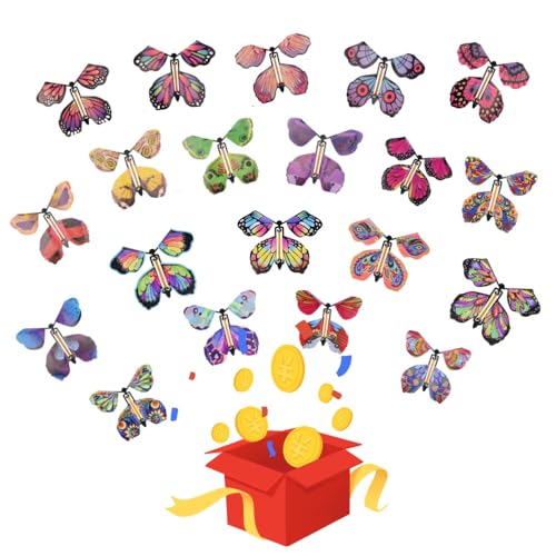 SDXCJY 20 Stück Magische Schmetterling Spielzeug, Geburtstaggeschenke für Kinder, Fliegende Feenschmetterlingsspielzeuge, Aufführungsaccessoires, Überraschunggeschenke für Kinder (Zufällige Farbe) SDXCJY 20 Stück Magische Schmetterling Spielzeug, Geburtstaggeschenke für Kinder, Fliegende Feenschmetterlingsspielzeuge, Aufführungsaccessoires, Überraschunggeschenke für Kinder (Zufällige Farbe) von SDXCJY