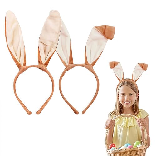 SDXCJY Hasenohren, Tierohren, niedliche Hasenohren, Plüsch-Hasen-Haar-Accessoires für Frauen und Mädchen, Ostern, Karneval, Cosplay, Kostüme, Accessoires, Party, Karneval, Ostern (braun) von SDXCJY