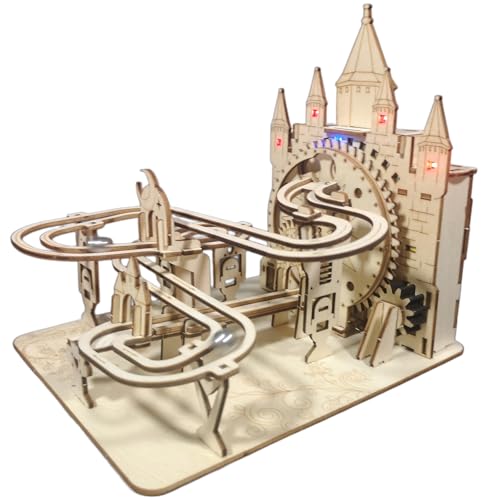 3D Holz Puzzle Murmelbahn Mechanisches Konstruktionsspielzeug mit LED Sound DIY Tischdekoration Premium Geschenk für Bastler 3D Holz Puzzle Murmelbahn Mechanisches Konstruktionsspielzeug mit LED Sound DIY Tischdekoration Premium Geschenk für Bastler von SDYAYFGE