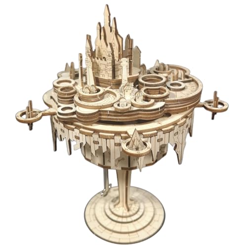 3D‑Holz‑Puzzle Schloss im Himmel DIY Spieluhr‑Modellbausatz für Erwachsene (ab 14) Einzigartiges Weihnachts- oder Geburtstagsgeschenk Wohnkultur von SDYAYFGE