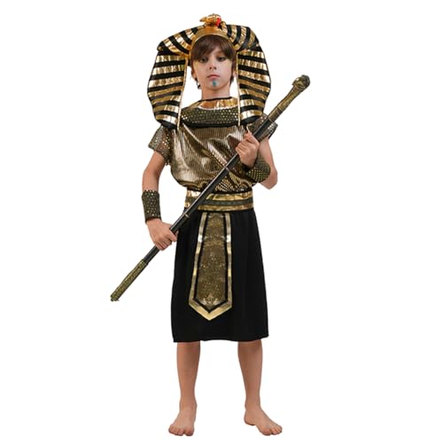 SEA HARE Ägyptisches Kostüm Pharao Kostüm für Jungen für Kinder (S(4-6Y)) von SEA HARE