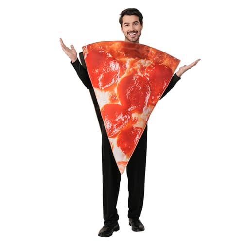 SEA HARE Amerikanisches Pizza-Kostüm für Erwachsene, Unisex, lustiges Kostüm mit leckerem Essen (Einheitsgröße) von SEA HARE