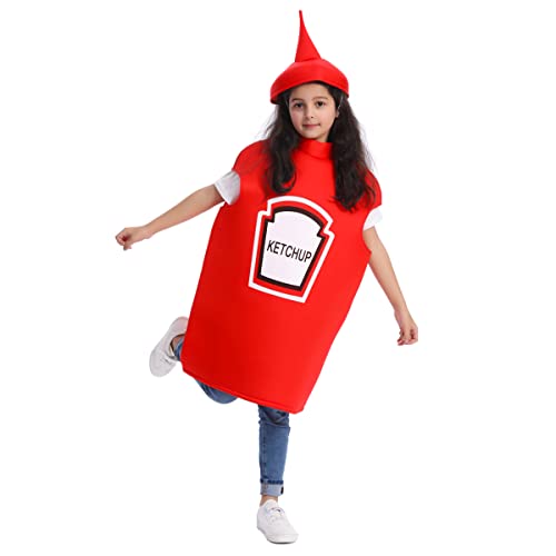 SEA HARE Halloween Kostüm Ketchup für Kinder (M :7-9 Jahre) von SEA HARE
