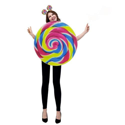 SEA HARE Lustige Lollipop-Kostüme für Erwachsene, süße Süßigkeiten-Party-Kostüme, Unisex SEA HARE Lustige Lollipop-Kostüme für Erwachsene, süße Süßigkeiten-Party-Kostüme, Unisex von SEA HARE