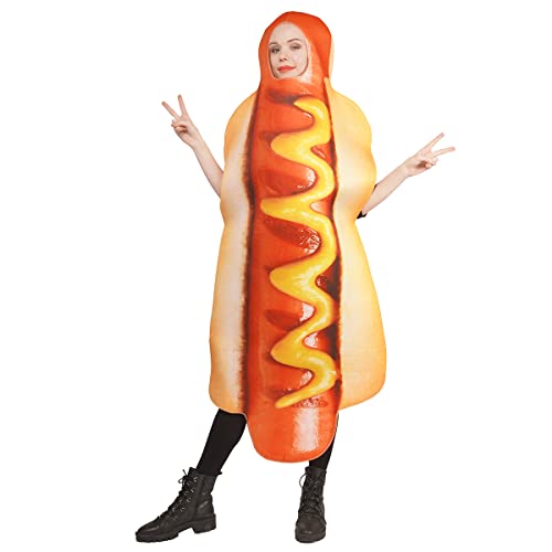 SEA HARE Unisex Erwachsene Hot Dog Overall Kostüm (One Size) von SEA HARE