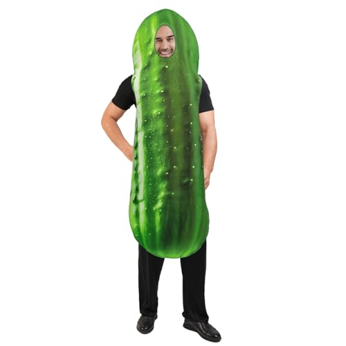 SEA HARE Unisex-Kostüm für Erwachsene, Gurkenkostüm, Halloween-Kostüm mit Essensthema SEA HARE Unisex-Kostüm für Erwachsene, Gurkenkostüm, Halloween-Kostüm mit Essensthema von SEA HARE