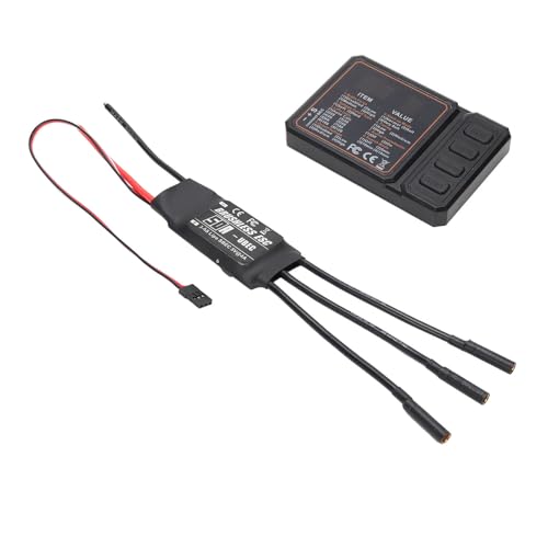 SEAFRONT 50A Bürstenloser ESC, Startmodus, Lineare Geschwindigkeitsregelung für Modellflugzeuge RC Flugzeug ESC, Fernbedienungsfunktion 3-6S Lipo-Eingang, 5V 4A Bec Outpt 15 ° von SEAFRONT