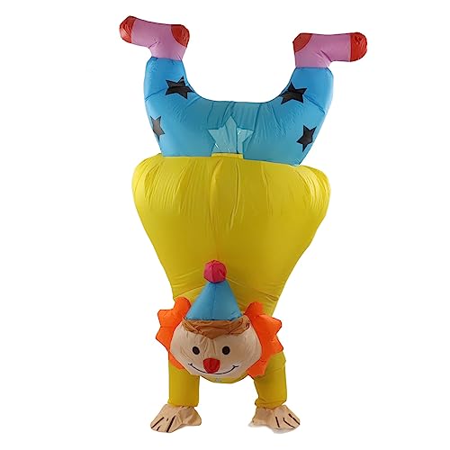 SEAFRONT Aufblasbares Kostüm für Erwachsene, Aufblasbarer Handstand-Clown-Kostüm, Halloween, Umgedrehter Clown, Aufblasbarer Anzug von SEAFRONT