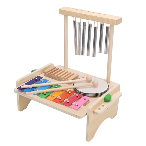 SEAFRONT Kinder Percussion Instrument Set Easy Assembly Design Holzkonstruktion Musical Exploration Oktave Xylophon Keys Kinder Chimes Instrument SEAFRONT Kinder Percussion Instrument Set Easy Assembly Design Holzkonstruktion Musical Exploration Oktave Xylophon Keys Kinder Chimes Instrument von SEAFRONT